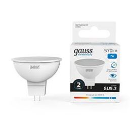 Лампа Gauss Elementary MR16 7W 570lm 6500K GU5.3 LED 1/10/100