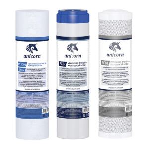 K-CB Комплект картриджей "Unicorn" для питьевых систем (PS+FCB+FCBL) 10"SL