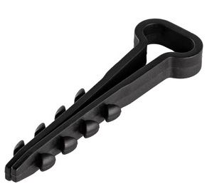 Дюбель-хомут для плоского каб. 5х10 нейлон черный