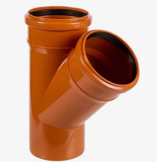 Тройник канализационный   (наружный) (110х45°)