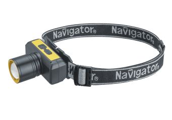 Фонарь аккумуляторный налобный 95 556 NPT-H41-ACCU 1LEDx10Вт 4реж Li-ion 1,2А ч NAVIGATOR 95556