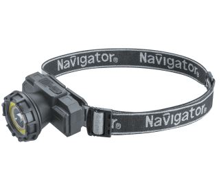 Фонарь аккумуляторный налобный 95 557 NPT-H42-ACCU 1LEDx1Вт 1COBx3Вт 5реж Li-ion 0,8А ч NAVIGATOR 95