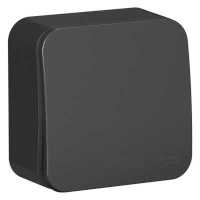 System Electric Выключатель 1-кл BLANCA наруж. антрацит без изол.пластины