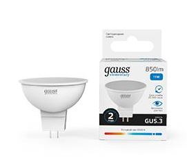 Лампа Gauss Elementary MR16 11W 850lm 6500K GU5.3 LED 1/10/100
