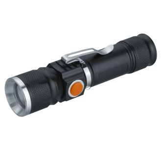 Фонарь аккумуляторный ручной 95 551 NPT-CM18-ACCU алюм 3 реж 1LED 5Вт Li-ion 3,7В 1200мАч 