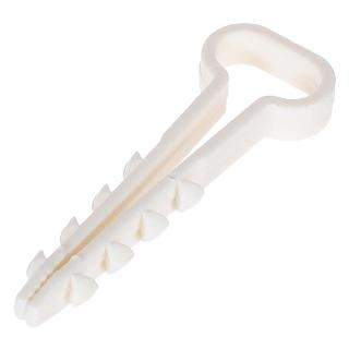 Дюбель-хомут (нейлон) 12-6 прямоугольный белый (100шт/упак) РосДюбель