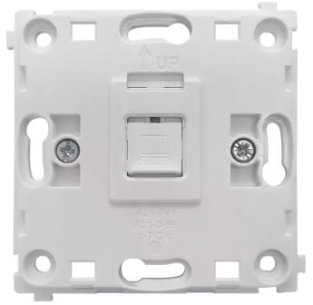 Donel R98 механизм розетки RJ45 White одиночная с центральным расположением, cat.6/ClassE-8, серия