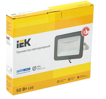 Прожектор светодиодный СДО 07-50 50Вт 6500К IP65 сер. IEK