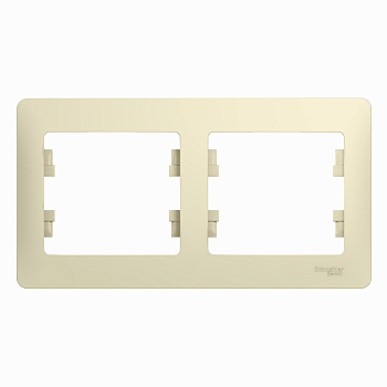 Systeme Electric Glossa Беж Рамка 2-ая, горизонтальная