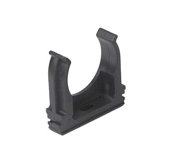 Крепёж-клипса для труб Полистирол черная d20 мм Промрукав