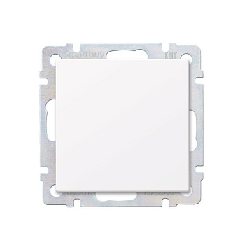 Выключатель 1-клавишный 10А белый "Нептун"