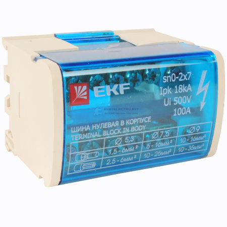 Шина нулевая в корпусе 2х7 EKF