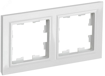 IEK BRITE BASE Белый Рамка 2-м РУ-2-БрБ