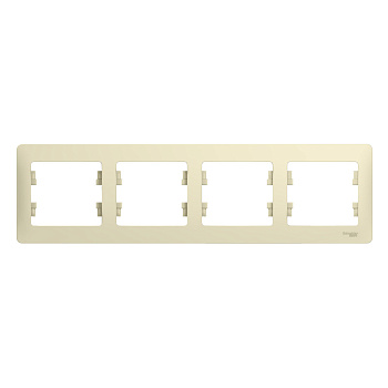 Systeme Electric Glossa Беж Рамка 4-ая, горизонтальная