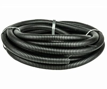 Труба гофрированная ПНД d50мм с протяжкой черн. (уп.15м) IEK