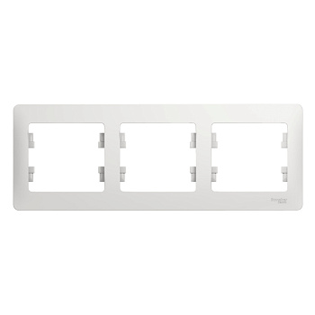 Systeme Electric Glossa Бел Рамка 3-ая, горизонтальная