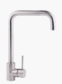 Cмеситель для кухни высокий боковой нержавейка