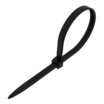 Стяжки нейлоновые КСС 4*200 (ч) (100шт.) (Fortisflex)