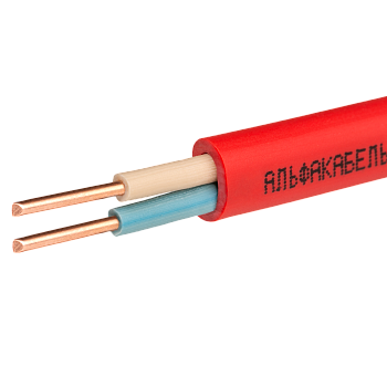 АльфаКабель Кабель силовой медный ВВГп-нг(А)-LS 2х1,5 ГОСТ ALFAPRO