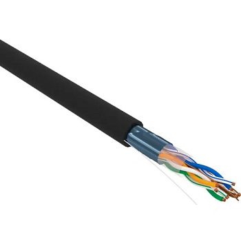Витая пара UTP LAN 4х2х0.52 категория 5е медь 305м черный