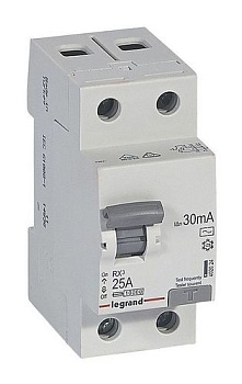 Выключатель дифференциального тока 2п 25А 30мА тип AC RX3  402024 УЗО