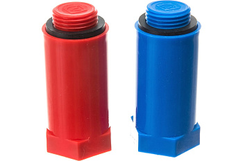 Комплект пробок PPR 1/2 длинные(красная+синяя)