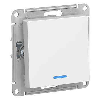 Systeme Electric AtlasDesign Бел Выключатель 1-клавишный с подсветкой, сх.1а, 10АХ, механизм