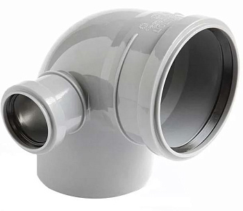 Отвод канализационный "Россия" (левый) (110х110х50х90°)