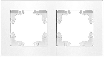 Рамка 2-х местная белый Афина