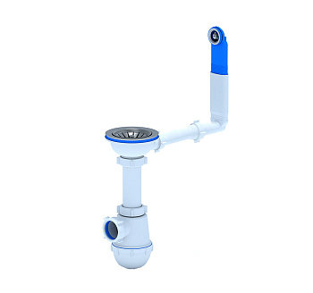 Сифон АНИ ГРОТ для мойки с переливом  3 1/2*40  А0142S