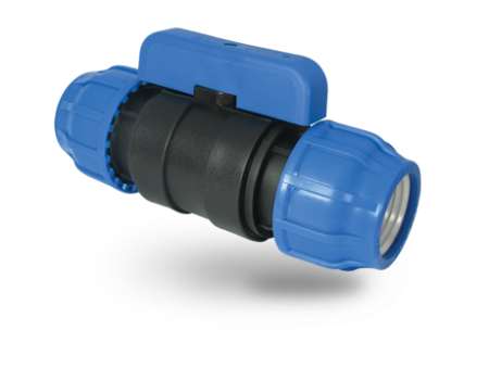 Кран шаровой муфта син.