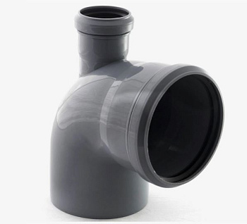 Отвод канализационный "Россия" (вверх) (110х110х50х90°)