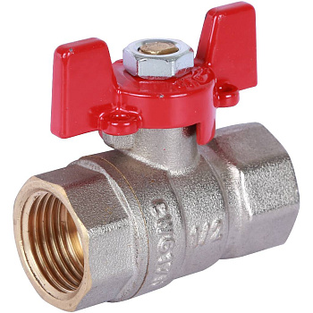 ROMMER Кран шаровой 1/2  ВН/ВН, ручка бабочка