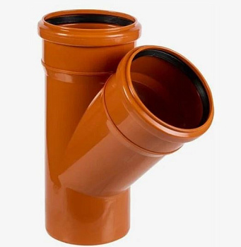 Тройник канализационный "Россия" (наружный) (110х45°)																													