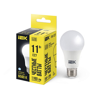 Лампа светодиодная A60 11Вт грушевидная 230В 6500К E27 IEK