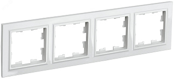 IEK BRITE BASE Белый Рамка 4-м РУ-4-БрБ