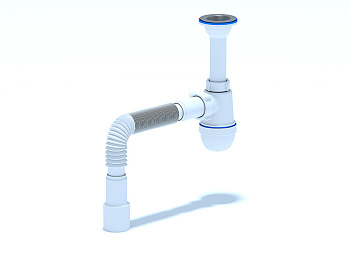 Сифон АНИ ПЛАСТ с гибкой трубой 40*40/50  С0115