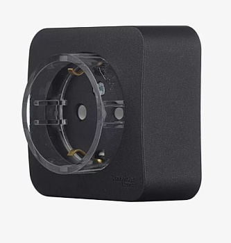 Systeme Electric BLANKA Розетка с/з без шторок антрацит с изол.пластиной