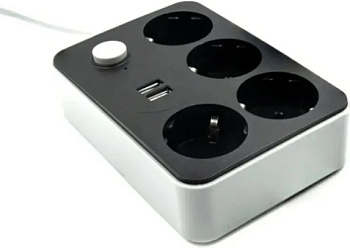Сетевой фильтр с USB 4 розетки и 2 USB 1.8 м