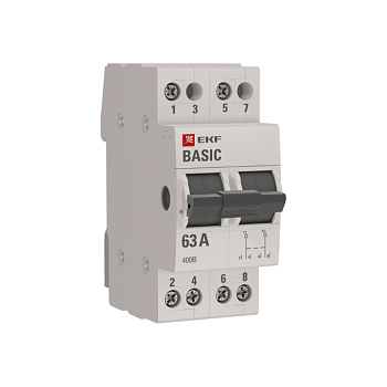 Переключатель трехпозиционный 2п 63А Basic EKF 