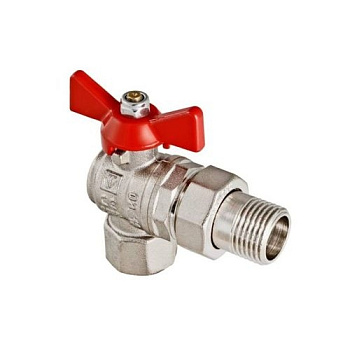 Кран шаровый HLV-Avangard вн-нар 1" бабочка угловой с амерк.