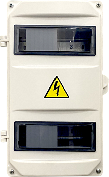 Щит с монтажной панелью пластик ЩМПп 200х175х135 прозр.дверь с замком IP55 ударопрочный полистирол К