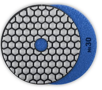 ЗУБР 100мм, Круг алмазные гибкий шлифовальный (Черепашка) для сухого шлифования,№30 АГШК