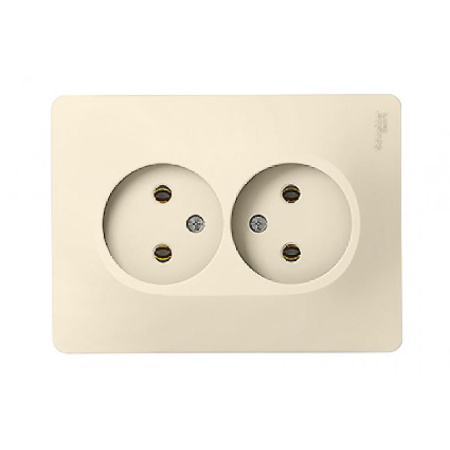 Механизм розетки 2-м Schneider GLOSSA без земли беж GSL000220