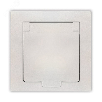 Розетка с/з непрозрачная крышка жемчуг Афина