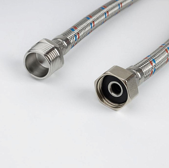 Гибкая подводка, F1/2xM1/2, SS304, латунь, 1,0 м, IDDIS, 926BBS10ZP