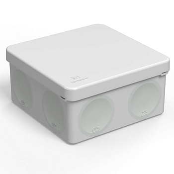 Промрукав Коробка распределительная 100х100х50 серая для прямого монтажа двухкомпонентная