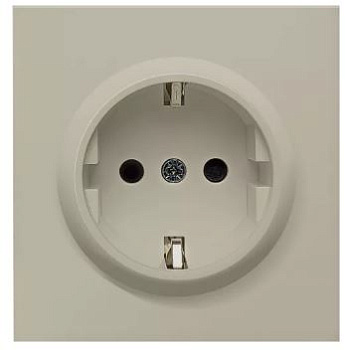 Donel R98 матовый кашемир накладка для розетки Schuko с/з, со штор. 16A 250 В,серия DA