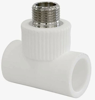 Тройник полипропиленовый комбинированный наружная резьба RTP 32х3/4"