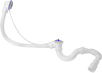 Сифон "Unicorn" для ванны или глубокого поддона с переливом (прямоточный)